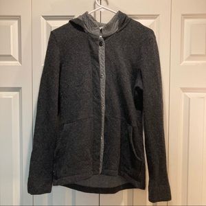 Horny Toad Charcoal Grey Button Up Sweater Medium